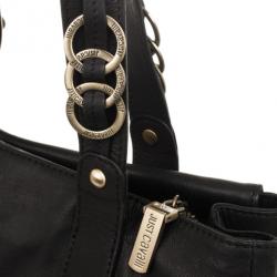 Just Cavalli Black Medium Leather Bag