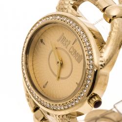 Roberto Cavalli Gold Tone Serpenti R7253577591 Women's Wristwatch 36 mm