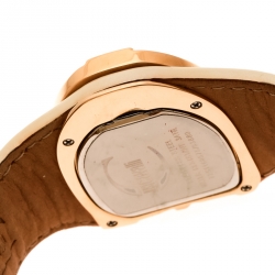 Pre Owned Just Cavalli Gold Plated Stainless Steel JC Logo 2H 7251160575 Women's Wristwatch 35 mm