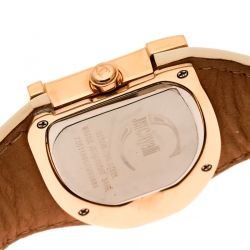 Pre Owned Just Cavalli Gold Plated Stainless Steel JC Logo 2H 7251160575 Women's Wristwatch 35 mm