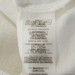Karl Lagerfeld White Paris Sketch Cotton Embellished Sweatshirt M