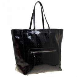 Karl Lagerfeld Black Coated Canvas Large Kache Shopping Tote 
