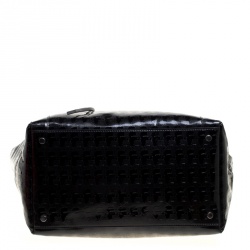 Karl Lagerfeld Black Coated Canvas Large Kache Shopping Tote 
