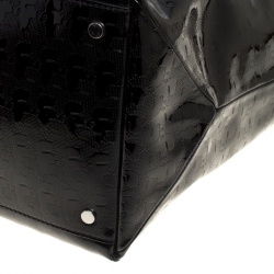 Karl Lagerfeld Black Coated Canvas Large Kache Shopping Tote 