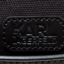 Karl Lagerfeld Black Leather k Sport Shoulder Bag  