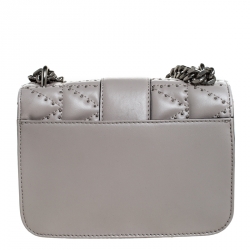 Pre Owned Karl Lagerfeld Taupe K Kuilted Studs Crossbody Bag 