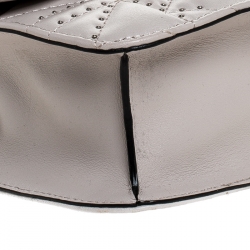 Pre Owned Karl Lagerfeld Taupe K Kuilted Studs Crossbody Bag 