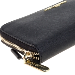 Karl Lagerfeld Black K Ikonik Zip Around Wallet 