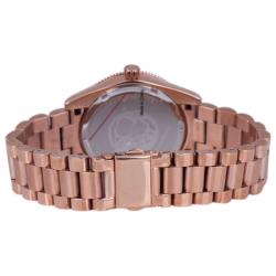  Karl Lagerfeld Rose Gold-Plated Stainless Steel Crystals KL2808 Women's Wristwatch 34MM