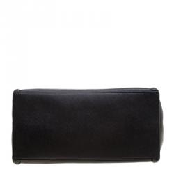 Pre Owned Karl Lagerfeld Black Leather K Klassik Tote