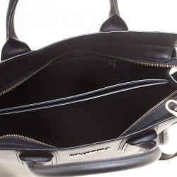 Pre Owned Karl Lagerfeld Black Leather K Klassik Tote