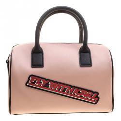Pre Owned Karl Lagerfeld Blush Pink Coated Canvas K/Jet Choupette Mini Duffel Bag