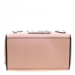 Pre Owned Karl Lagerfeld Blush Pink Coated Canvas K/Jet Choupette Mini Duffel Bag