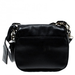 Pre Owned Karl Lagerfeld Black Leather Small K Shoulder Bag