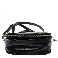 Pre Owned Karl Lagerfeld Black Leather Small K Shoulder Bag