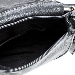 Pre Owned Karl Lagerfeld Black Leather Small K Shoulder Bag