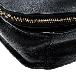 Pre Owned Karl Lagerfeld Black Leather Small K Shoulder Bag