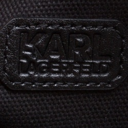 Pre Owned Karl Lagerfield Black PVC Choupette Beach Shopper Tote