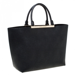 Karl Lagerfeld Black Leather Tote