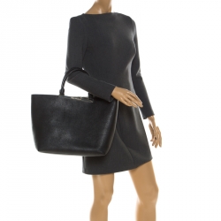 Karl Lagerfeld Black Leather Tote