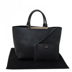Karl Lagerfeld Black Leather Tote