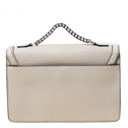 Karl Lagerfeld Ivory Leather K Klassik Top Handle Bag 