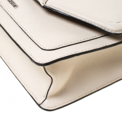Karl Lagerfeld Ivory Leather K Klassik Top Handle Bag 