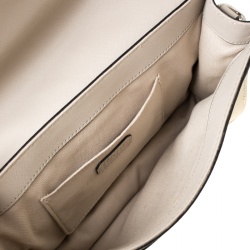 Karl Lagerfeld Ivory Leather K Klassik Top Handle Bag 