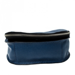 Pre Owned Karl Lagerfeld Blue Leather Small K Crossbody Bag