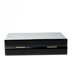 Karl Lagerfeld Black/Gold Acrylic Rue Lagerfeld Chain Box Clutch