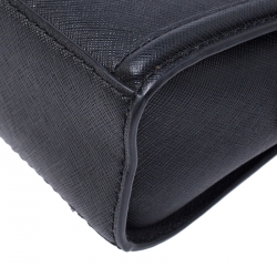 Pre Owned Karl Lagerfeld Black Saffiano Leather Micro K KLASSIK Crossbody Bag