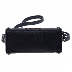 Pre Owned Karl Lagerfeld Black Saffiano Leather Micro K KLASSIK Crossbody Bag