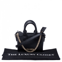 Pre Owned Karl Lagerfeld Black Saffiano Leather Micro K KLASSIK Crossbody Bag