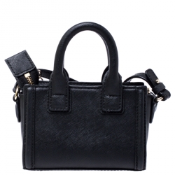 Pre Owned Karl Lagerfeld Black Saffiano Leather Micro K KLASSIK Crossbody Bag