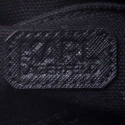 Pre Owned Karl Lagerfeld Black Saffiano Leather Micro K KLASSIK Crossbody Bag