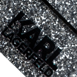 Karl Lagerfeld Black/White Treasure Box Chain Clutch