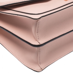 Pre Owned Karl Lagerfeld Blush Pink Leather K/Klassik Shoulder Bag