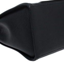 Pre Owned Karl Lagerfeld Black Leather Ikonik Tote 