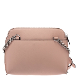 Karl Lagerfeld Light Peach Leather Chain Shoulder Bag
