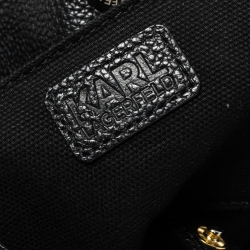 Pre Owned Karl Lagerfeld Black Leather Chain Tote