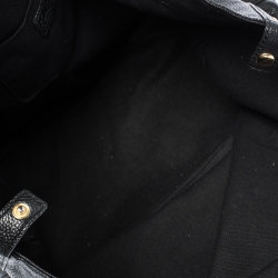 Pre Owned Karl Lagerfeld Black Leather Chain Tote