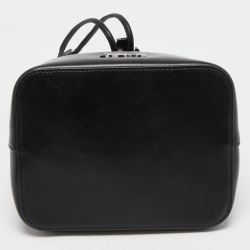 Karl Lagerfeld Black Leather K/Ikonik Bucket Bag