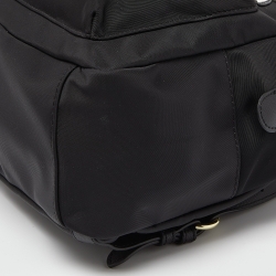 Pre Owned Karl Lagerfeld Black Nylon and Leather Amour Backpack