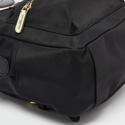 Pre Owned Karl Lagerfeld Black Nylon and Leather Amour Backpack