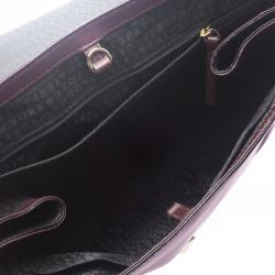 Pre Owned Kate Spade Purple Leather Varick Street Abbie Top Handle Bag