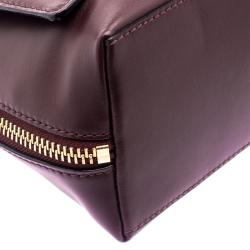 Pre Owned Kate Spade Purple Leather Varick Street Abbie Top Handle Bag