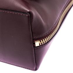 Pre Owned Kate Spade Purple Leather Varick Street Abbie Top Handle Bag