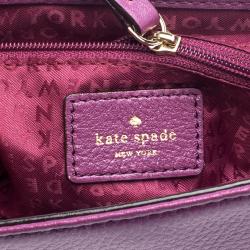 Pre Owned Kate Spade Purple Quilted Leather Astor Court Cynthia Shoulder Bag