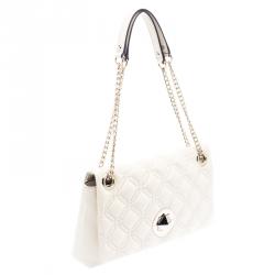 Pre Owned Kate Spade Cream Quilted Leather Astor Court Cynthia Shoulder Bag