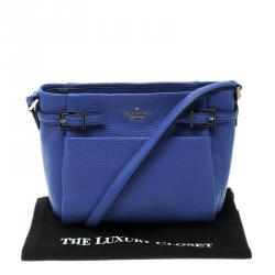 Pre Owned Kate Spade Blue Leather Mini Brandy Crossbody Bag
